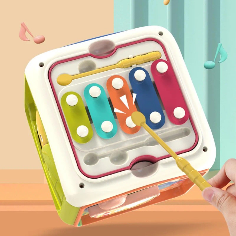 Cubo Didctico De Actividades Montessori 6 En 1 Para Bebs