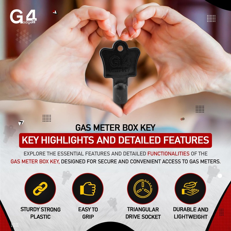 G4GADGET 2 Pack Heavy Duty Gas Meter Box Key –