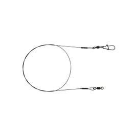 PetrisCatch Set of 5 Titanium Leaders with Carabiner for Pike, 40 cm, 20 kg, 0.33 mm, 1 x 1