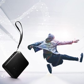 LogiLink SP0057 - Kompakter Bluetooth 5.0 Lautsprecher für Musikwiedergabe (microSD, USB-A, AUX) und integriertem FM Radio, unterstützt Freisprechfunktion, Schwarz