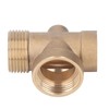 4 Ways Water Hose Splitter Brass G1in Pipe Adapter Connector