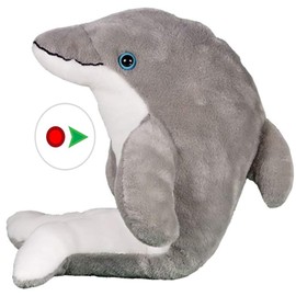 Stuffems Toy Shop Record Your Own Plush 16 inch Bubbles The Dolphin - Ready to Love in A Few Easy Steps