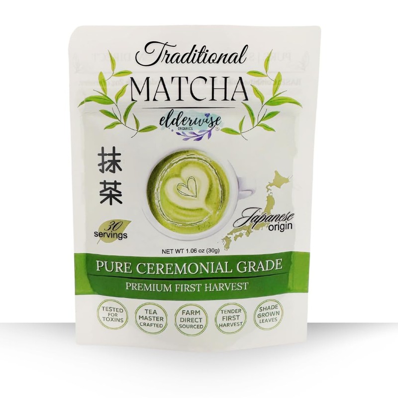 Elderwise Matcha - Green Tea Powder - Ceremonial Grade -