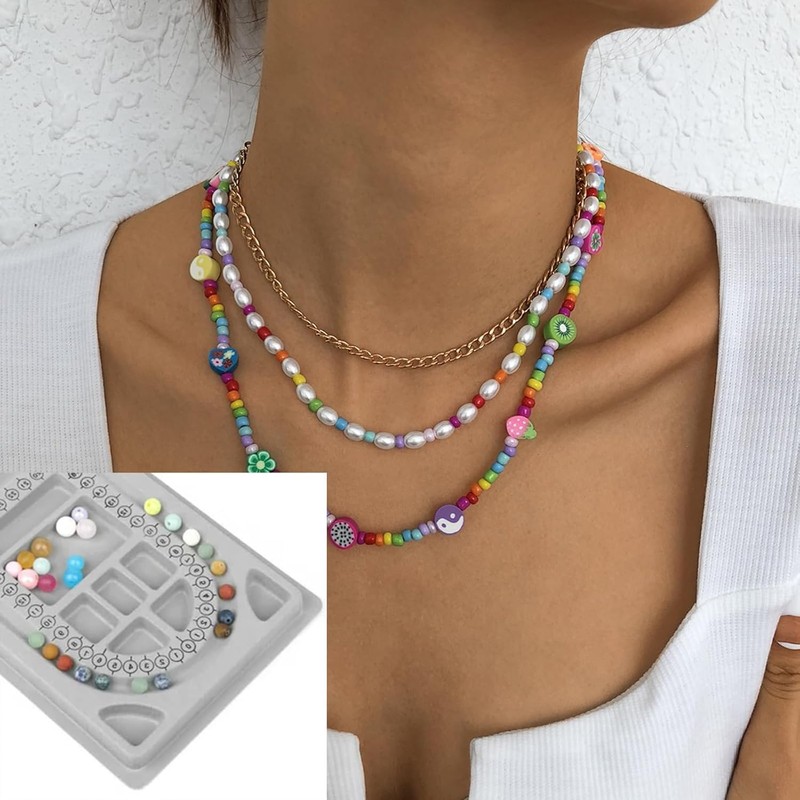 Qanye Pack of 2 Bead Boards, Bead Board, Jewellery Board