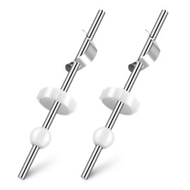 Dreyoo 2 Pack 6-1/4 inch Bathroom Lavatory Faucet Pop Up Ball Rod, Pivot Rod Replacement for 86783 and PP941-652, Compatible with Price Pfister Bathroom Sink Pop up Stopper, Ball 0.6 Inch, Chrome