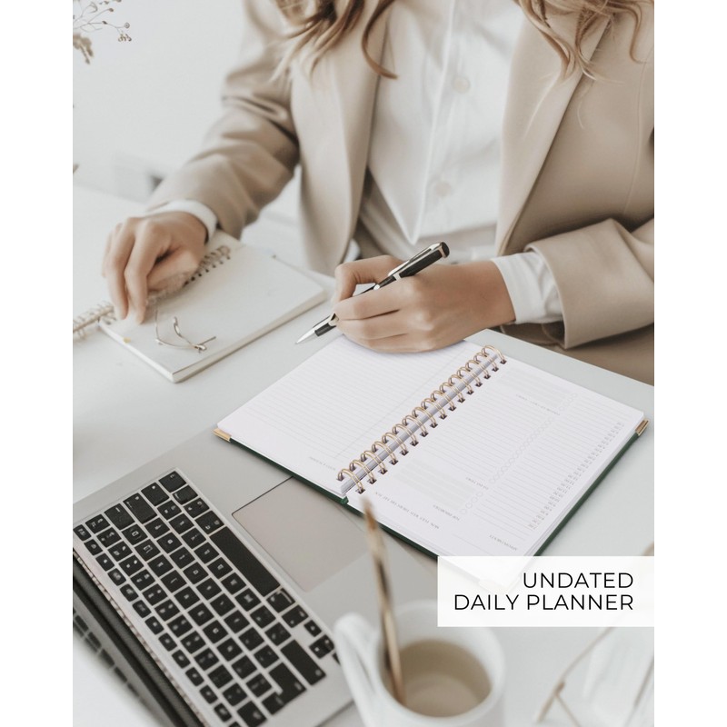 ZICOTO Aesthetic Daily Planner And Notebook With Hourly Schedule -