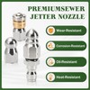 Sewer Jetter Nozzle Kit, 3-Pack Stainless Steel Jet Nozzles with