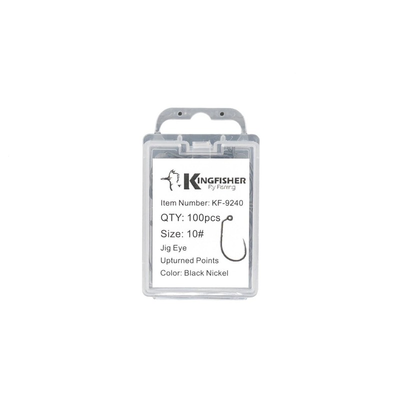 Kingfisher Fly Fishing Wid Gap Jig Fly Tying Hooks Barbless