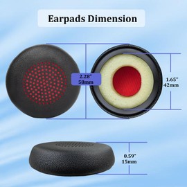 Ear Pads for Plantronics Headset Replacement Ear Cushions Compatible with Plantronics Blackwire C310 C320 C3200 C3210 C3220 C3320 Jabra Evolve 65 40 30 65UC 65MS 40UC 40MS 30US Headsets (2 Pack)