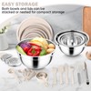 E-far 25PCS Mixing Bowls with Lid Set, Stainless Steel Nesting