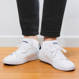 PINO VICINO - Trainer Socks, Pack of 6, Unisex Women's and Men's Running Socks, Plain Breathable Cotton, Polyamide and Elastane, White