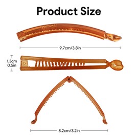 Pack of 4 Small Banana Clips, Banana Hair Clips, Banana Hair Clips, Banana Hair Clips, Women's Hair Clip for Fine Hair, Quantity of Thin Hair