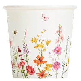 Crisky 150 Pack Paper Bathroom Cups 3oz Disposable, Eleglant Design Floral Small Mouthwash Cups, Hot/Cold Beverage Coffee, Dessert Cups for Birthday Parties, Home-use, Picnics, Ceremonies