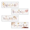 4 Pcs Boho Rainbow Nursery Wall Decor Signs, Inspirational Quotes