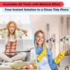 yunanwa 6PCS Broom Holder Mop Hanger Wall Mount, No Drill