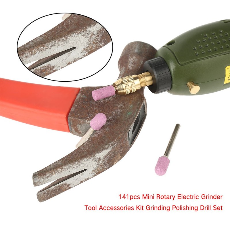 Kit de Herramientas Rotativas, 141PCS Mini Amoladora Eléctrica Rotativa Accesorios