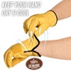 SAWANS Leather Working Gardening Gloves for Men Women Thorn Proof