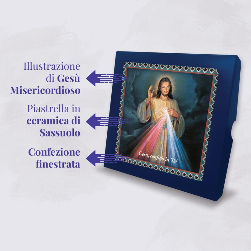 Fratelli Bonella Ceramic Tile 20 x 20 cm Merciful Jesus