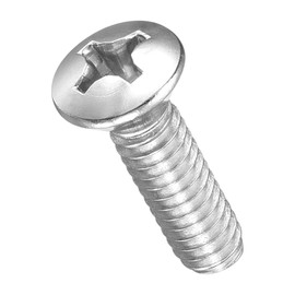 METALLIXITY Phillips Cross Recessed Countersunk Head Screws Bolts (1/4"-20x5/8") 25Pcs, 304 Stainless Steel Flat Head Woodworking Machine Screws - for Furniture Assembly DIY Projects, Silver