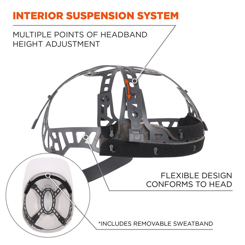 Ergodyne Skullerz 8951 Vented Hard Shell Bump Cap with Suspension