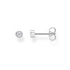 Thomas Sabo Single Stud Earrings White Stone 925 Sterling Silver