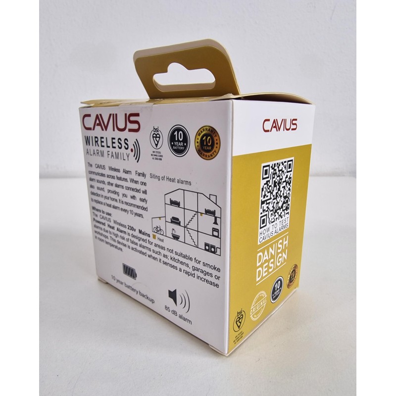 1 x Cavius RF Mains-Powered Heat Alarm | CV3202