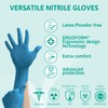 Ansell VersaTouch 92-465 Nitrile Disposable Gloves, Chemical Resistant, Mechanical Protection,