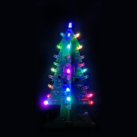 3pcs EIELE Colorful Christmas Tree Straight Leaf Model Welding Practice Practice Kit Kit for Beginners Suitable for School Education Welding Projects…