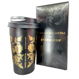 Starbucks Manish Malhotra Insulated Tumbler Cup Kashmiri motif 12 oz New