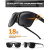 HENGOSEN Men's Polarised Sunglasses: Sports Sunglasses, Mirrored UV400 Protection, Driving,