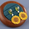 Sunflower Earrings for Women Sunflower Clip on Earrings Spring Earrings