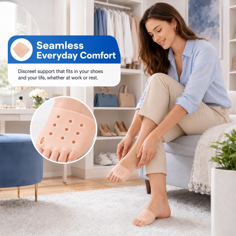 2 Pairs 3 in 1 Pro Toe Straighteners, Silicone Forefoot