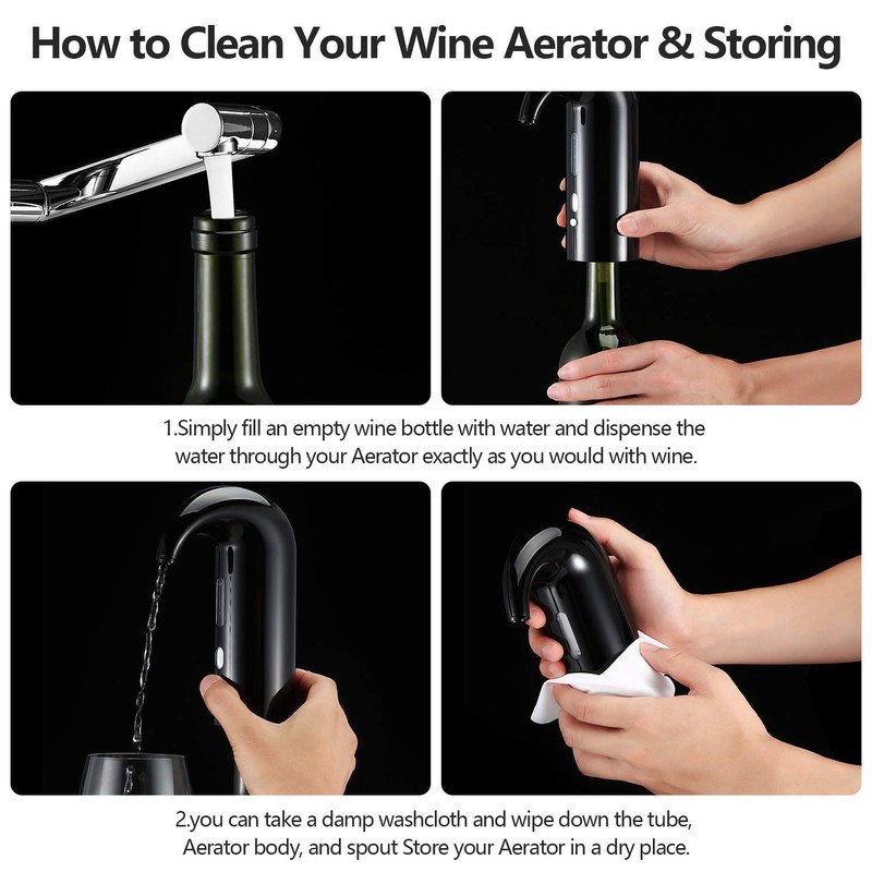 Wine Aerator Electric Wine Decanter – Easy One Touch Red