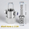 Upgraded Stainless Steel Top Wind Trailer Jack Crank Handle Cordless