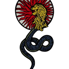 ZEGINs Snake Body Lion Patch Embroidered Applique Badge Iron On Sew On Emblem
