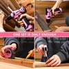 DEKO PinkTool 8V Cordless Drill Tool Kit for Women, 126-Piece
