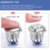 Langir 19mm Momentary Push Button Switch IP67 Waterproof Stainless Steel