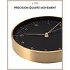 LUUK LIFESTYLE Modern wall clock with silent movement and no