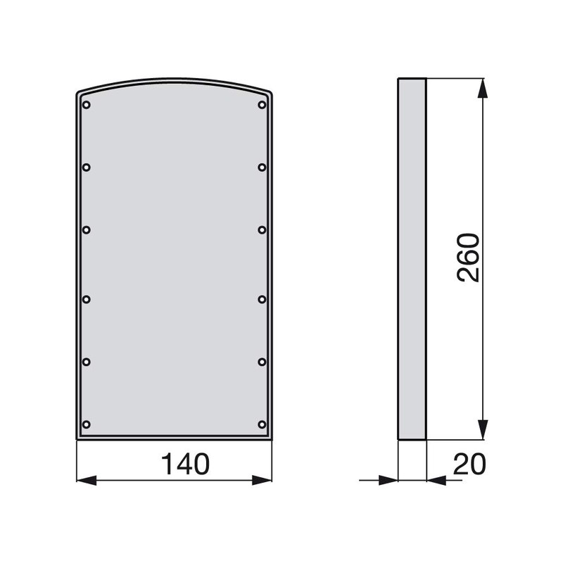 Emuca 7085025 Lateral assembly supplement for Emuca's pull down hanging