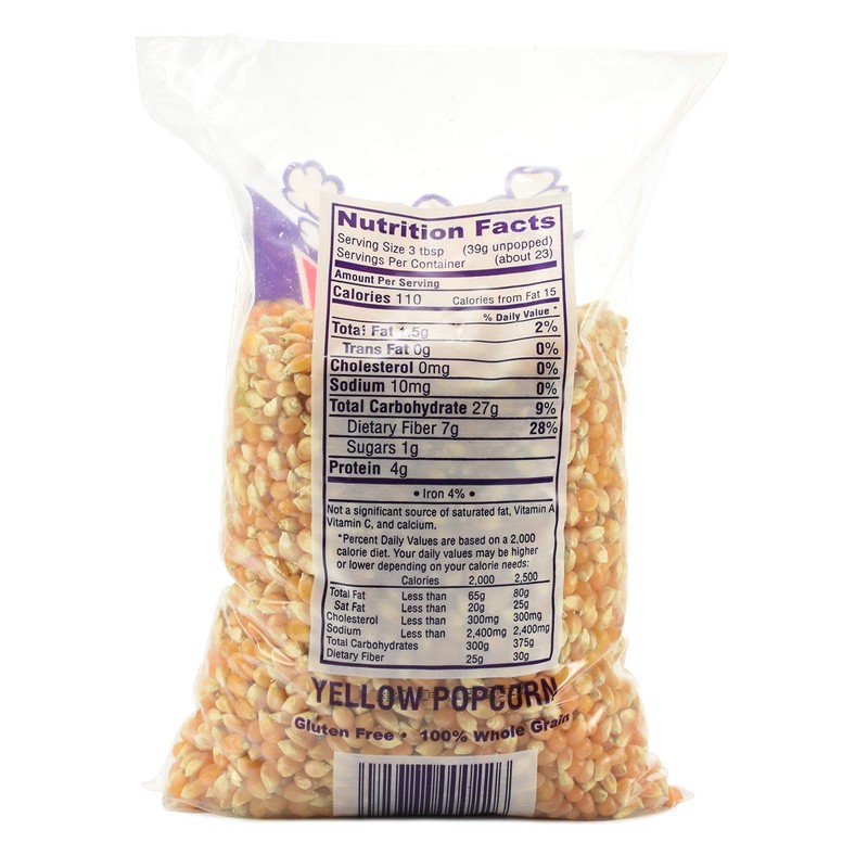 Snappy Yellow Popcorn Kernels for Popping with Pop corn Machine,