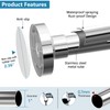 Bonpally Shower Curtain Rod 32-47 Inches Adjustable, Non-Slip Spring Tension