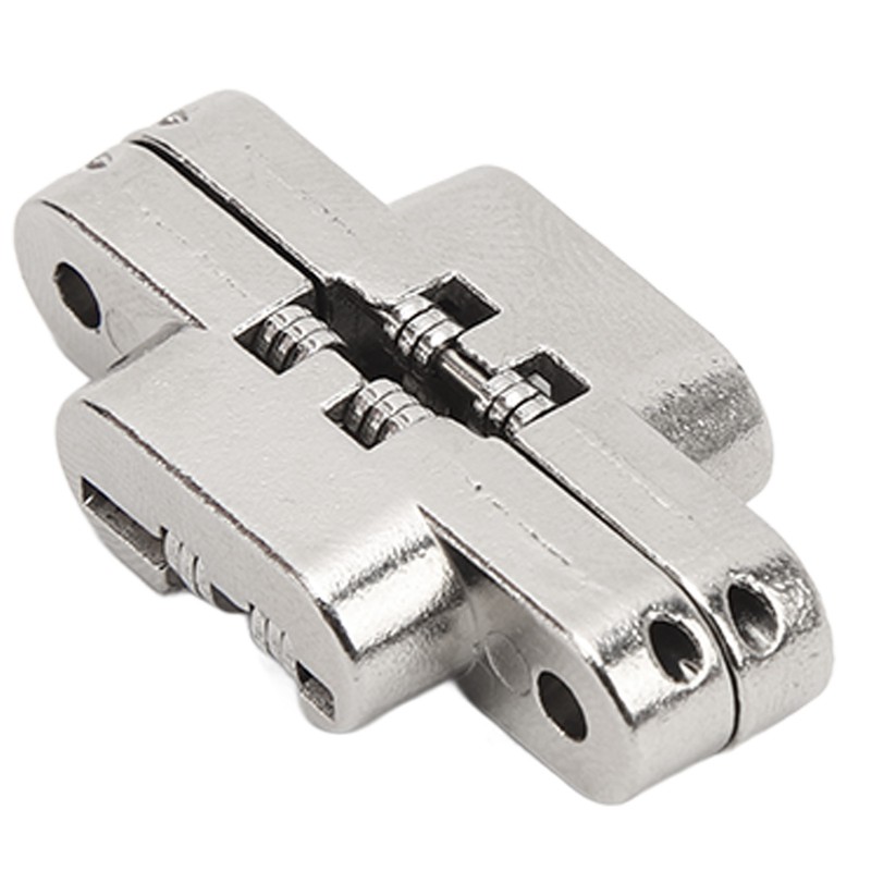 4Pcs Mini Zinc Alloy Cross Hidden Hinge 180 Degree Swing