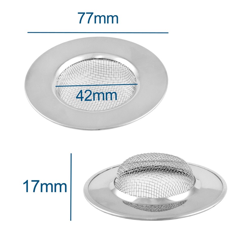 Set of 2 Stainless Steel Abflußsieb Set Ideal for the