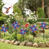 Hausse 10 Pack Reflective Pinwheels Patriotic Decorations, American Flag on
