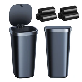 xuenair - Juego de 2 minicarropa para coche con tapa y 90 bolsas, soporte para tazas de basura para coche, impermeable, pequeño cubo de basura para puerta de coche, hogar, oficina, recámaras, 2