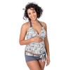 Petit Amour Maternity Tankini Set Tukini Cup B/C/D Grey Multicoloured,