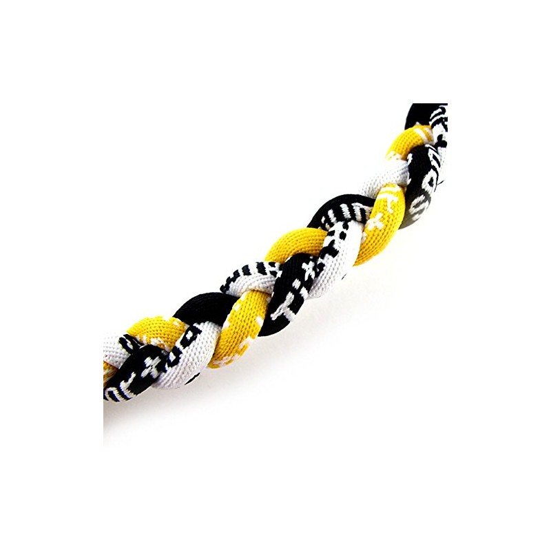 MapofBeauty 18" Sport Three Colors Three Braided Rope Tornado Necklace