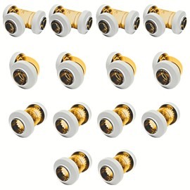 Vigolix Push Fit Fittings 1/2" inch - Plastic Quick Connect 6 Couplers, 4 Elbows, 4 Tees & Disconnect Clip - Fits PEX, Copper, CPVC, PE-RT Pipes - Easy No Tools Installation for Plumbing [14 Pack]