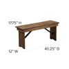 Flash Furniture Hercules Series 40" x 12" Commercial Grade Rustic