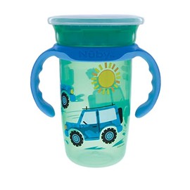Vaso con Borde 360° - con Asas Removibles Camionetas/Verde